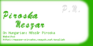 piroska meszar business card