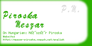 piroska meszar business card